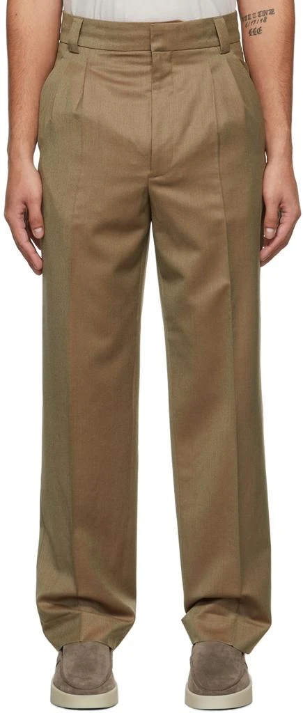 商品Fear of god|Beige Double Pleated Tapered Trousers,价格¥2179,第1张图片