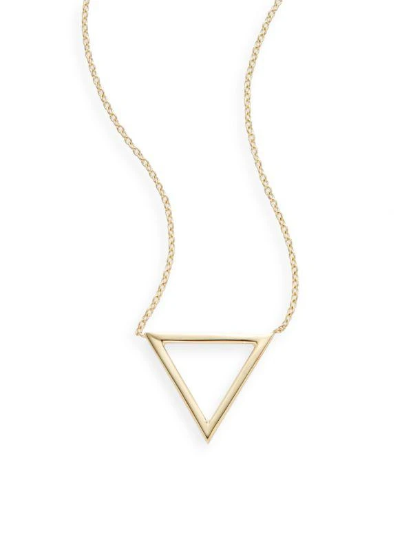 商品Saks Fifth Avenue|Ophol 14K Yellow Gold Triangle Pendant Necklace,价格¥2690,第1张图片