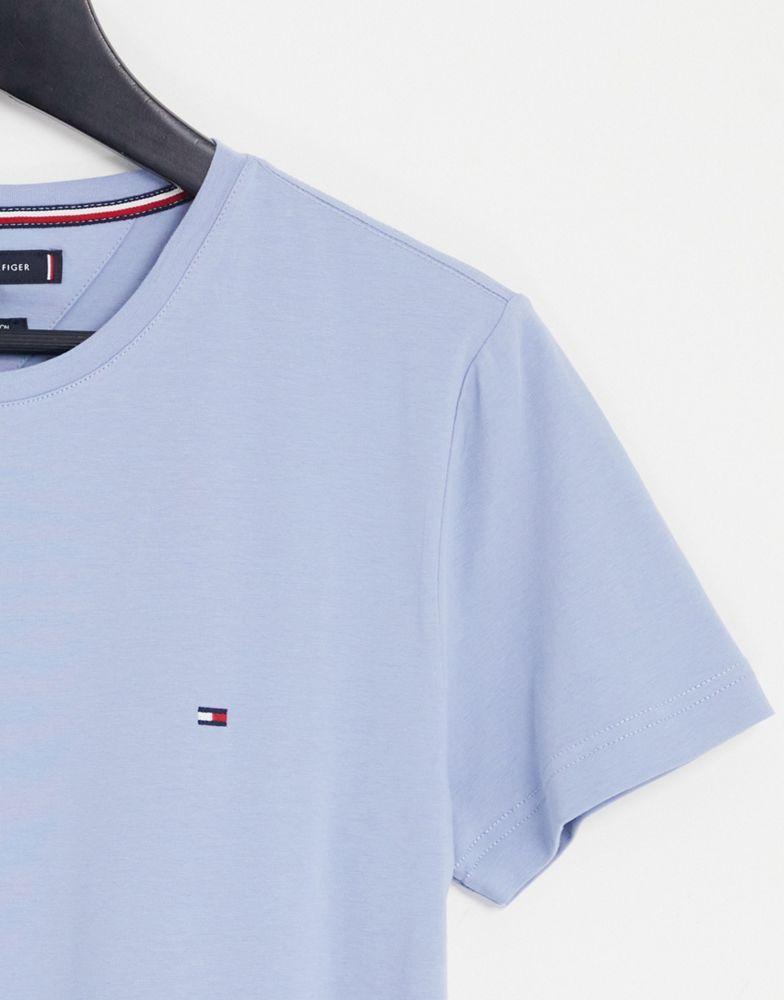 商品Tommy Hilfiger|Tommy Hilfiger icon logo slim fit t-shirt in light blue,价格¥350,第4张图片详细描述