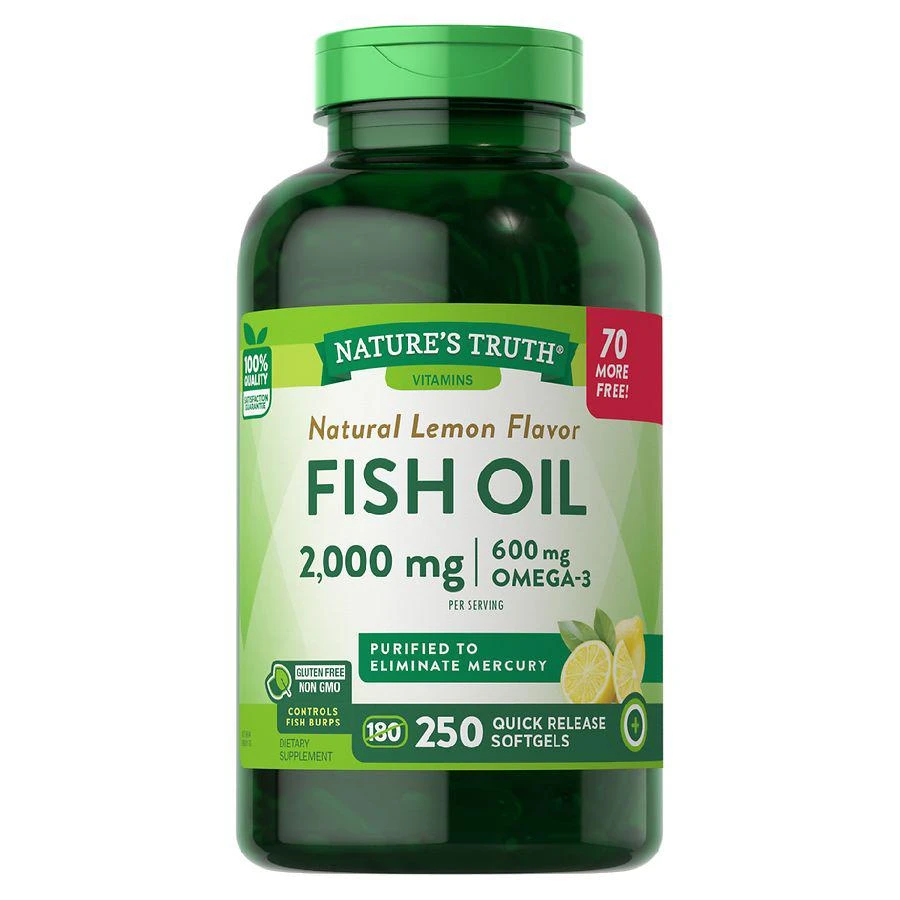 商品Nature's Truth|Fish Oil 2,000 mg Lemon,价格¥63,第1张图片