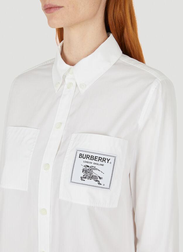 商品Burberry|Logo Patch Shirt in White,价格¥5727,第7张图片详细描述