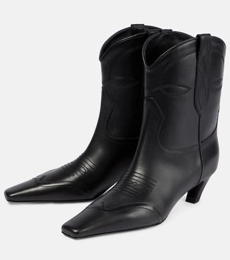 商品Khaite|Dallas leather ankle boots,价格¥11512,第5张图片详细描述