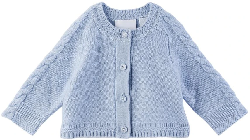 商品Burberry|三件装蓝色羊绒婴儿套装,价格¥5525,第3张图片详细描述