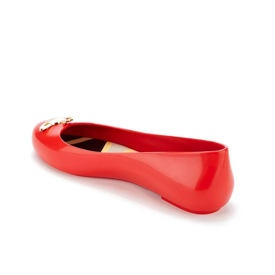 商品Vivienne Westwood|VIVIENNE WESTWOOD FOR MELISSA WOMEN'S SPACE LOVE 16 BALLET FLATS - RED ORB,价格¥680,第4张图片详细描述