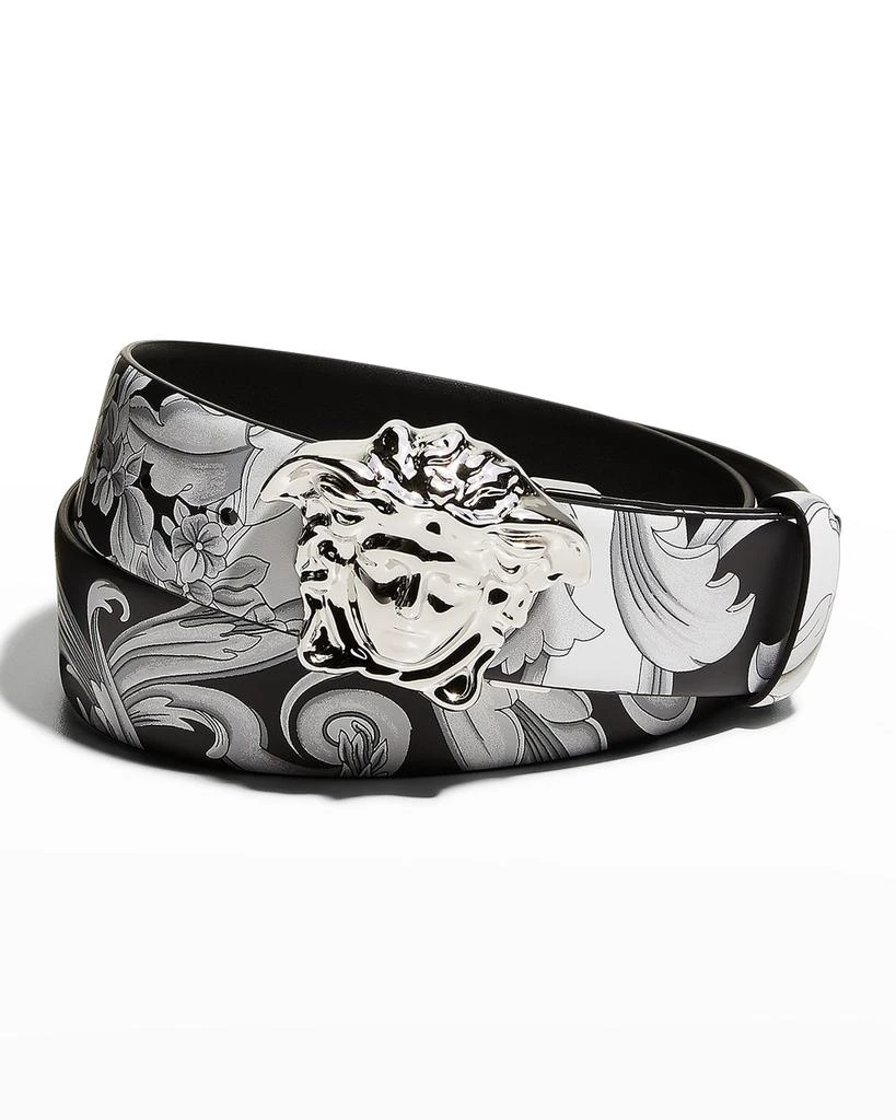 商品Versace|Men's Reversible Medusa Head Buckle Leather Belt,价格¥2248,第1张图片