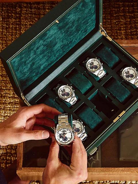 British Racing Green 10-Piece With Drawer Watch Box商品第8张图片规格展示