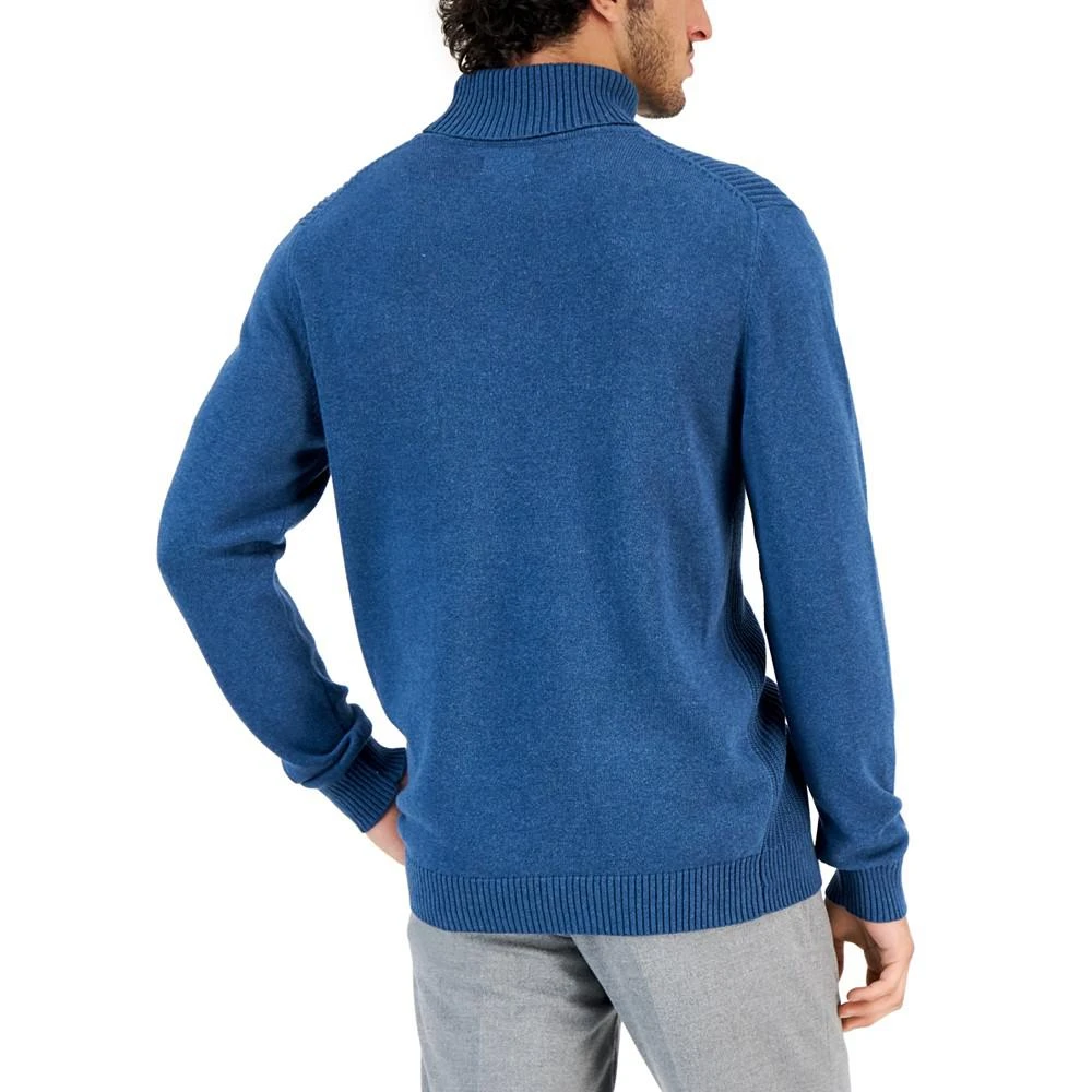 商品Club Room|Men's Textured Cotton Turtleneck Sweater, Created for Macy's,价格¥148,第2张图片详细描述