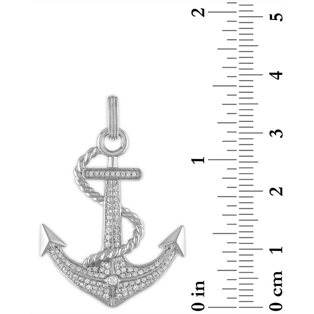 Cubic Zirconia Anchor Pendant in Sterling Silver, Created for Macy's商品第3张图片规格展示