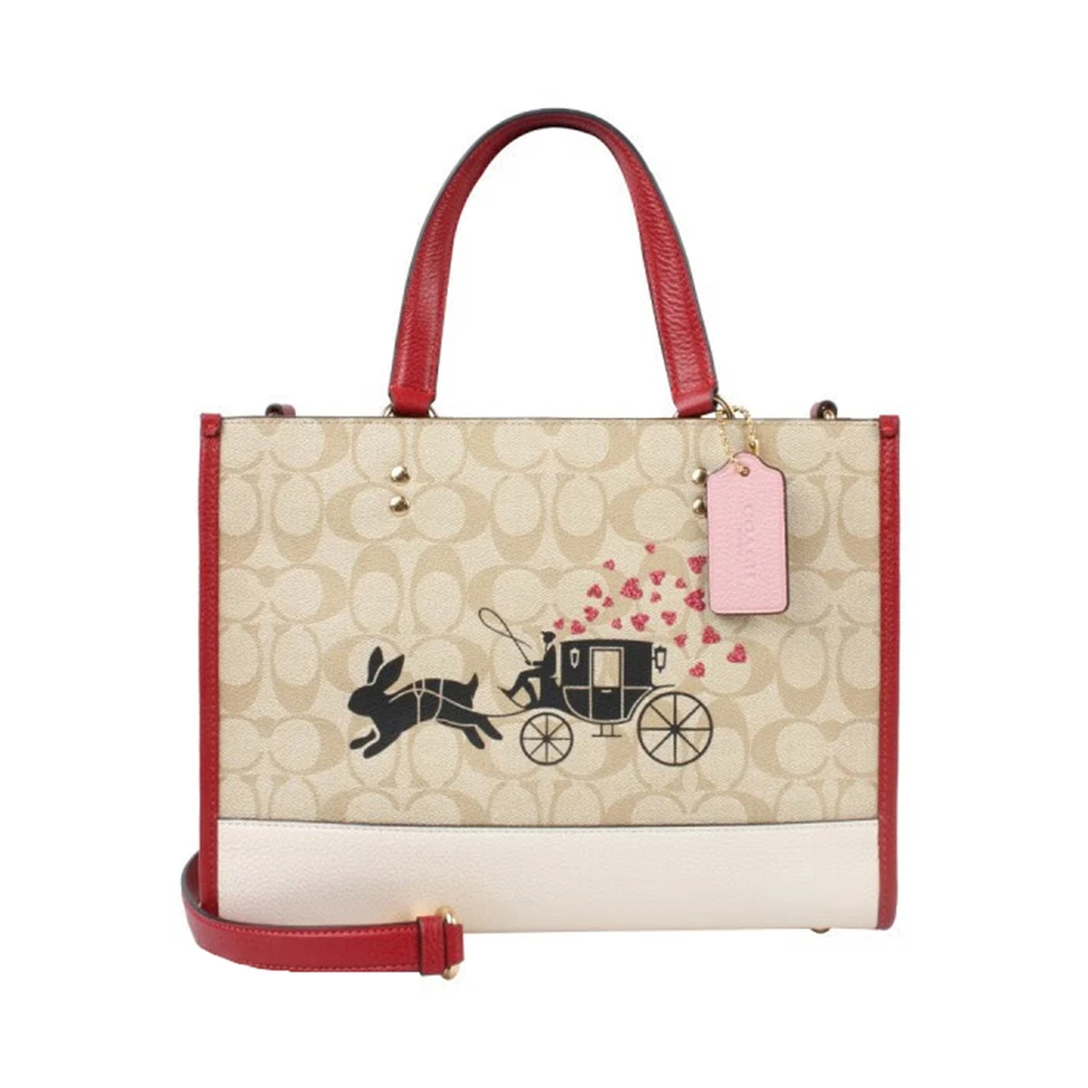 商品Coach|COACH 拼色女士托特包 CE645IMOT4,价格¥1637,第1张图片