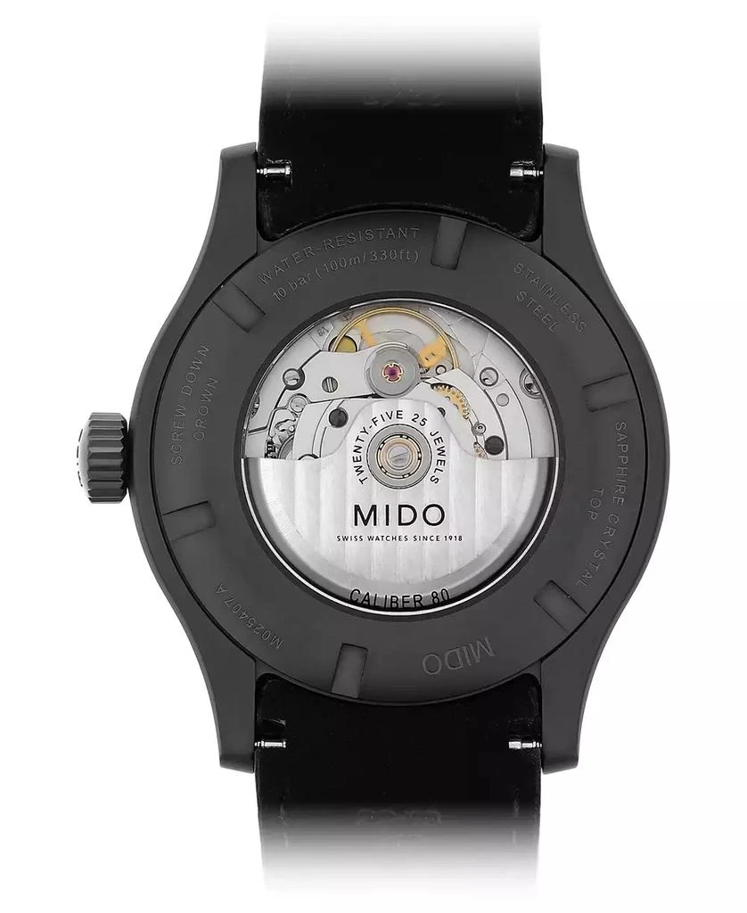 商品MIDO|Men's Swiss Automatic Multifort Brown Leather Strap Watch 42mm,价格¥7564,第2张图片详细描述