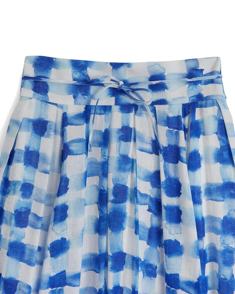 商品Rosie Assoulin|Check Watercolor Pleated Midi Skirt,价格¥3111,第3张图片详细描述