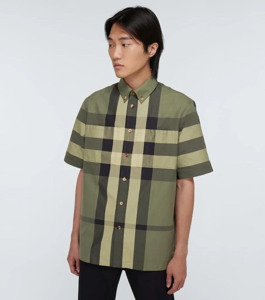 商品Burberry|格纹棉质短袖衬衫,价格¥8217,第3张图片详细描述