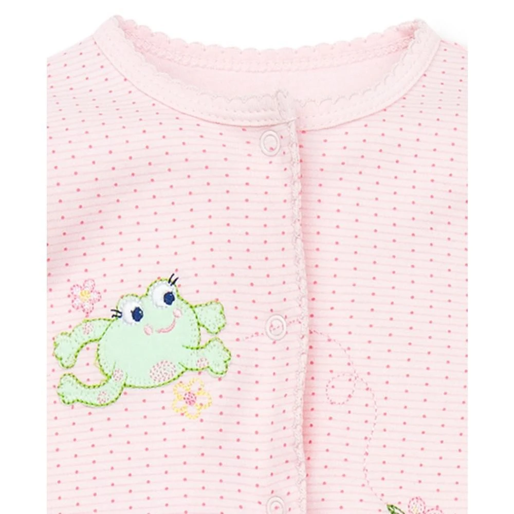 商品Little Me|Baby Frogs Snap Up Footed Cotton Coverall,价格¥96,第3张图片详细描述