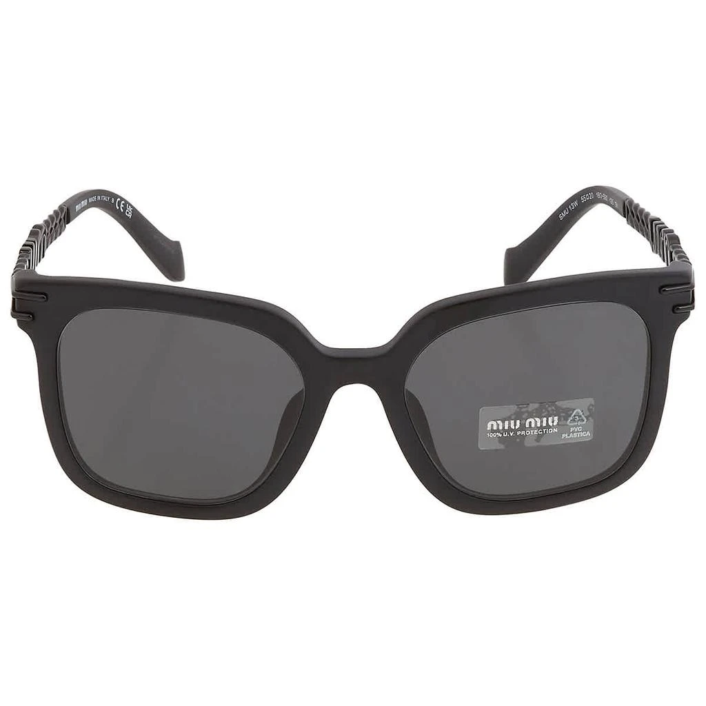 商品Miu Miu|Dark Grey Square Ladies Sunglasses MU 13WS 1BO5S0 55,价格¥1462,第1张图片