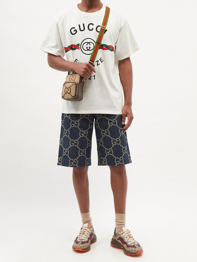商品Gucci|Firenze logo-print cotton T-shirt,价格¥3558,第4张图片详细描述