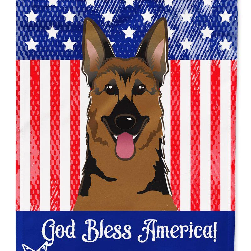 商品Caroline's Treasures|American Flag And German Shepherd Garden Flag 2-Sided 2-Ply,价格¥137,第1张图片