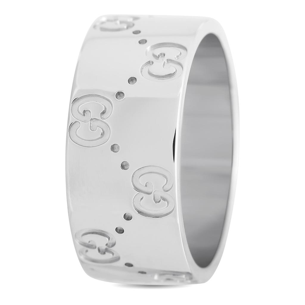 Gucci Icon 18K White Gold Band Ring商品第2张图片规格展示