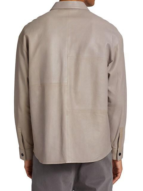 商品FRAME|Bonded Leather Overshirt,价格¥6602,第7张图片详细描述