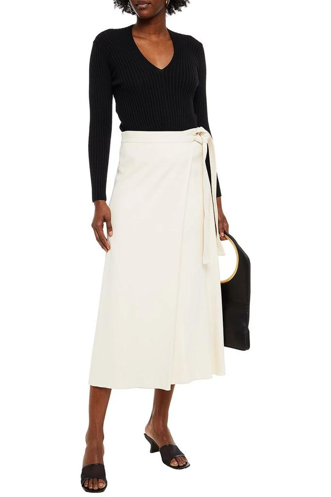 商品ROSETTA GETTY|Wrap-effect stretch-cady midi skirt,价格¥2528,第2张图片详细描述