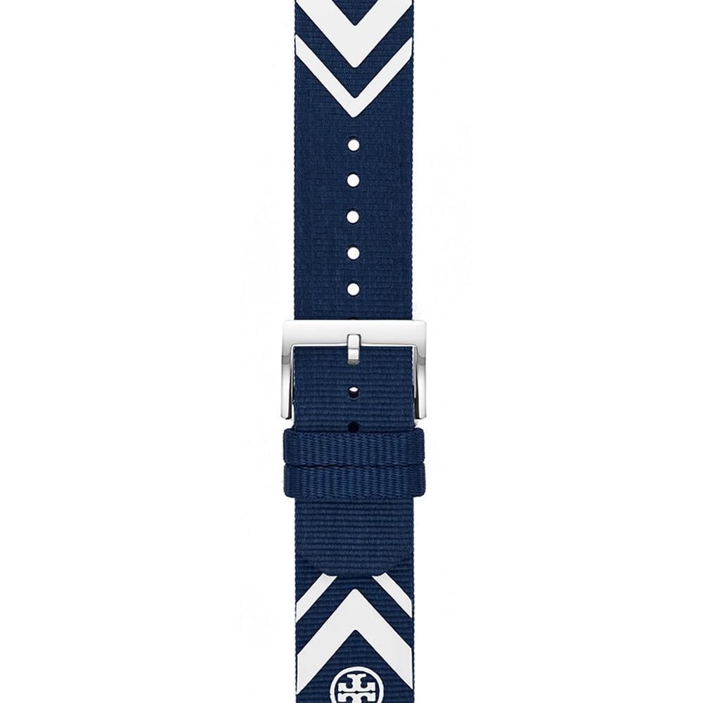 商品Tory Burch|Women's Navy Chevron Grosgrain Band For Apple Watch, 38 mm/40mm,价格¥705,第6张图片详细描述