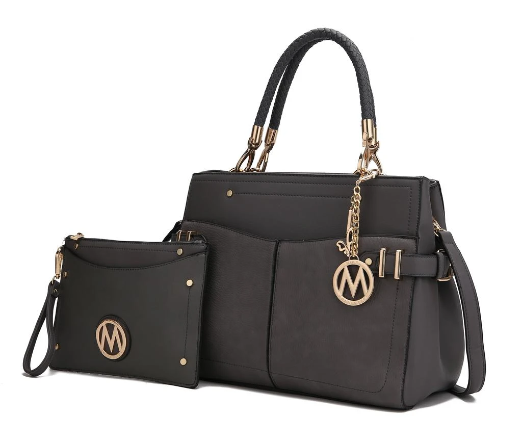 Tenna Vegan Leather Women’s Satchel Bag with Wristlet 商品