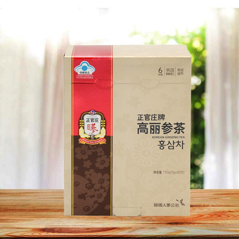 正官庄 人参 韩国六年根红参 高丽参茶(3g*50袋) 保健食品商品第3张图片规格展示