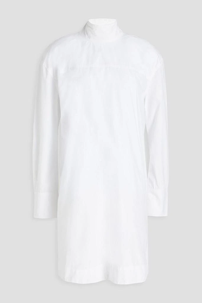 商品Ganni|Cutout embroidered organic cotton-poplin mini dress,价格¥609,第1张图片