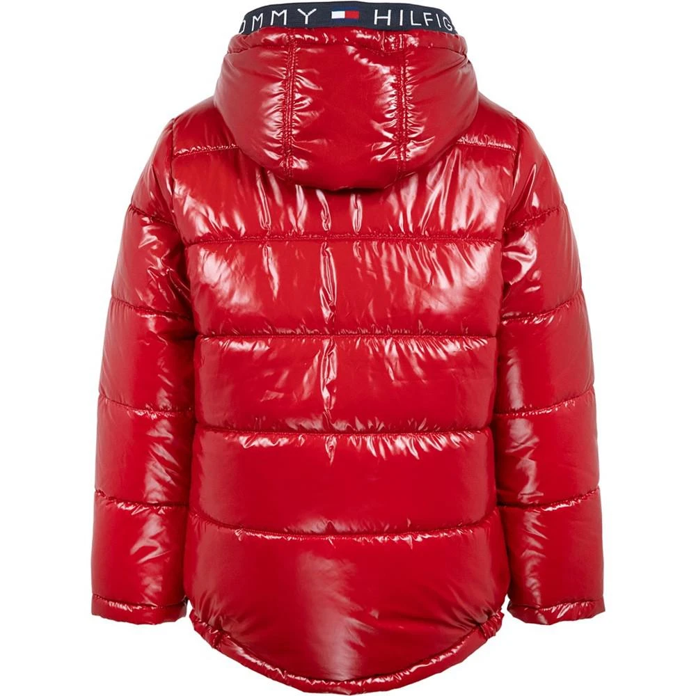 商品Tommy Hilfiger|Toddler Boys High Shine Hood Logo Puffer Jacket,价格¥298,第2张图片详细描述