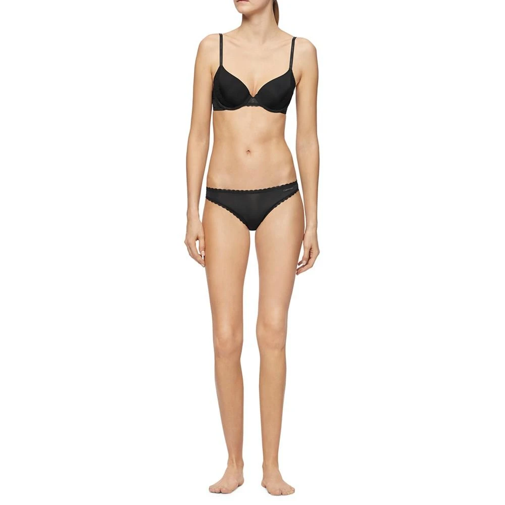 商品Calvin Klein|Women's Lace-Trim Bikini Underwear QD3706,价格¥59,第3张图片详细描述