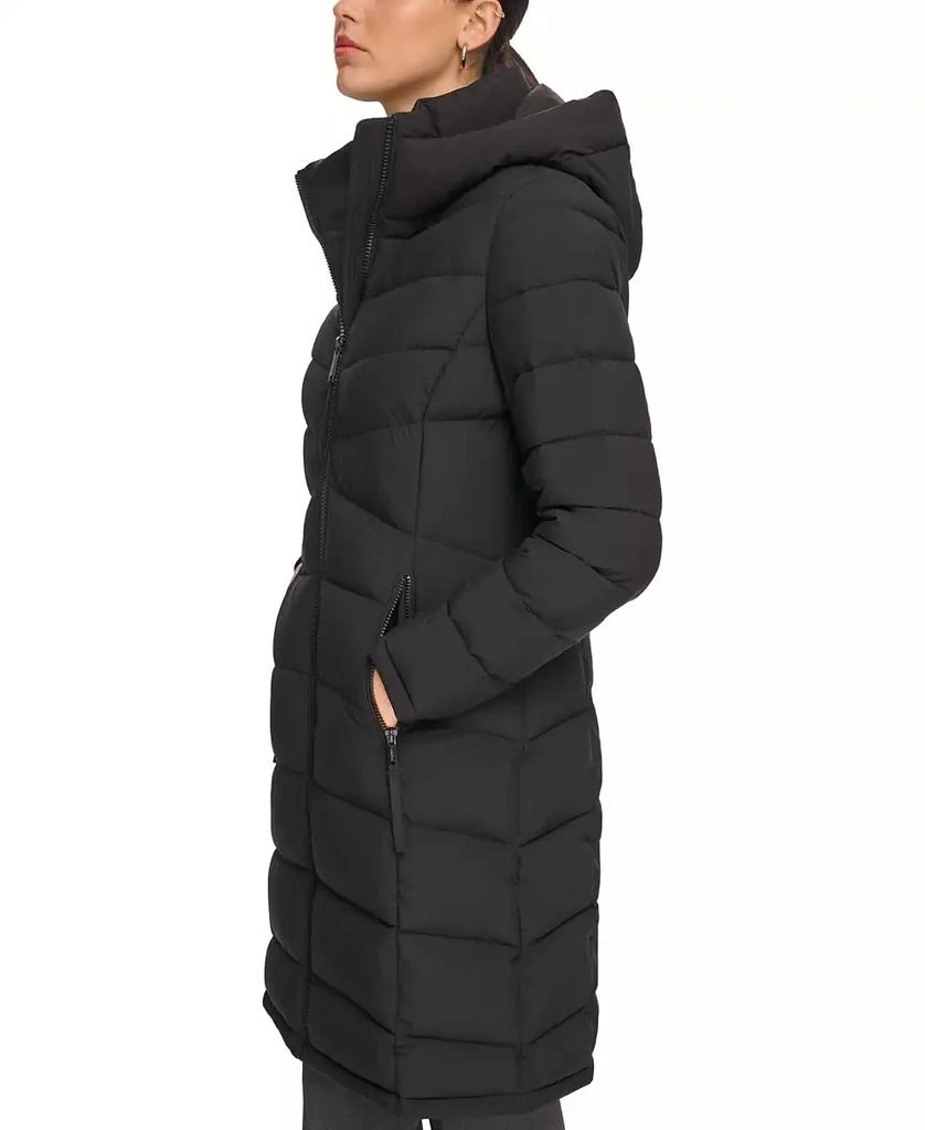 商品Calvin Klein|Women's Hooded Stretch Puffer Coat, Created for Macy's,价格¥724,第3张图片详细描述