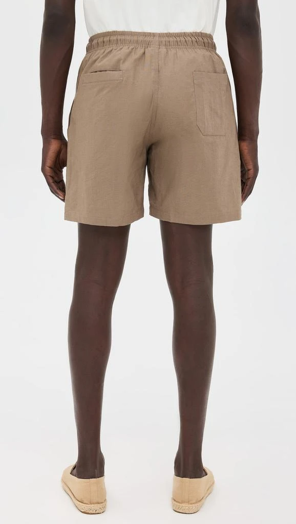 商品OAS|Taupe Linen Shorts 6.25",价格¥492,第2张图片详细描述