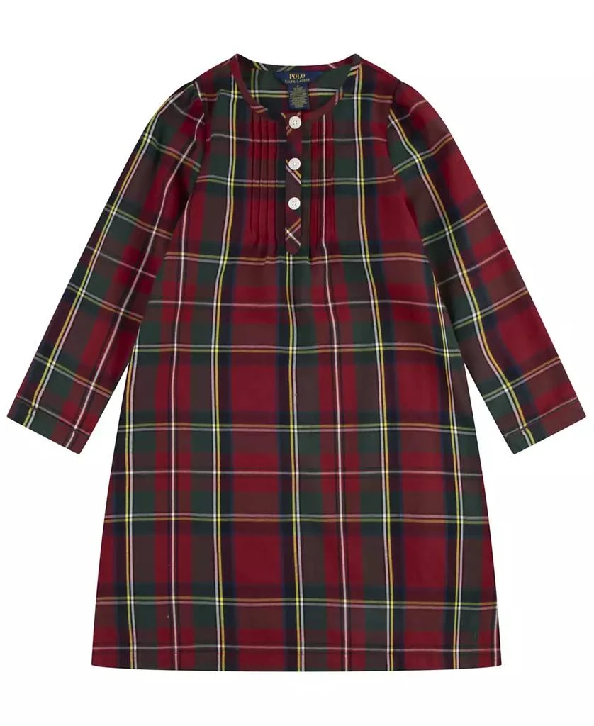 商品Ralph Lauren|Polo Big Girls Pintuck Nightgown Pajama,价格¥412,第1张图片