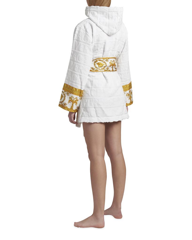 商品Versace|I Heart Baroque Hooded Short Bathrobe,价格¥4113,第5张图片详细描述