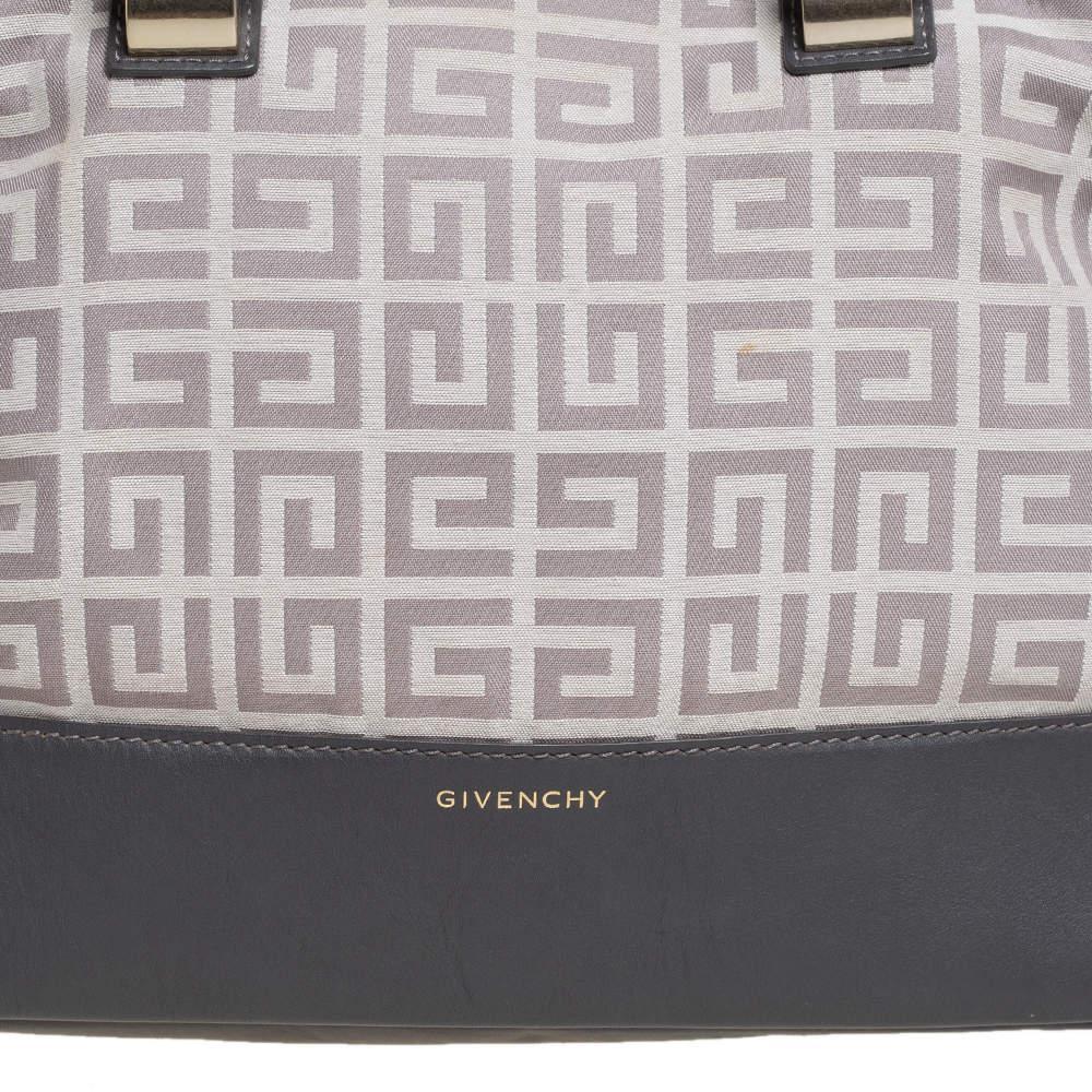商品[二手商品] Givenchy|Givenchy Beige/Grey Monogram Canvas and Leather Satchel,价格¥1554,第7张图片详细描述
