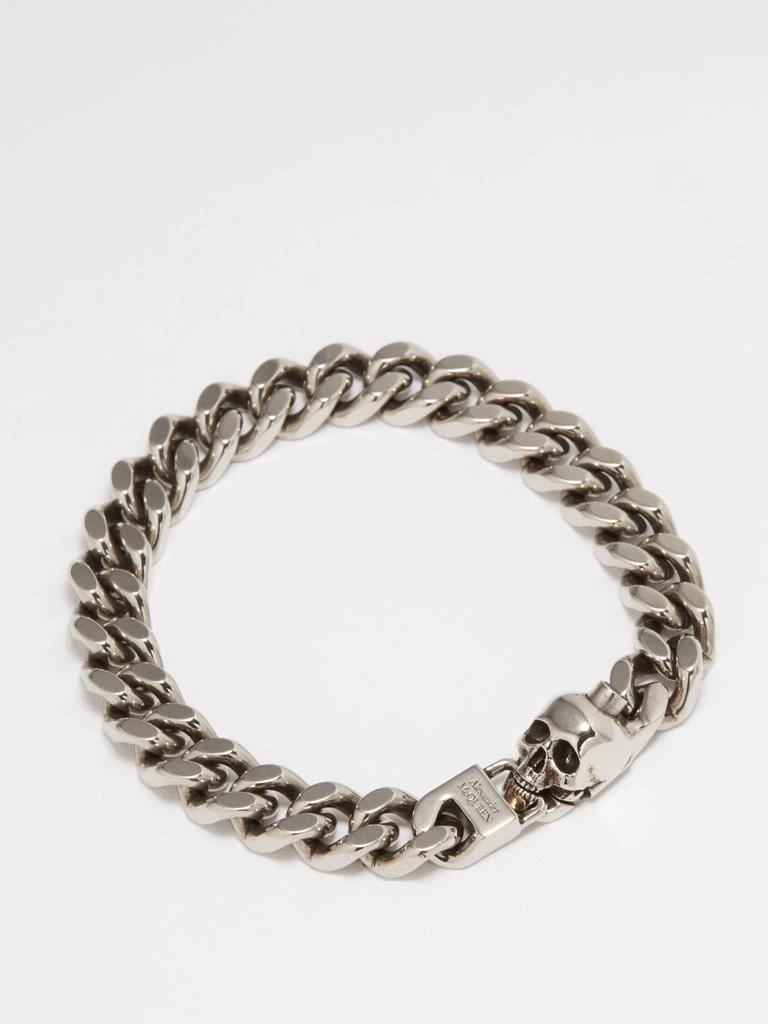 商品Alexander McQueen|Skull-clasp curb-chain bracelet,价格¥3812,第3张图片详细描述