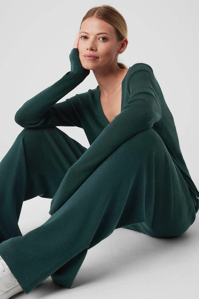 商品Alo|Knit Salana Cardigan - Midnight Green,价格¥1137,第5张图片详细描述