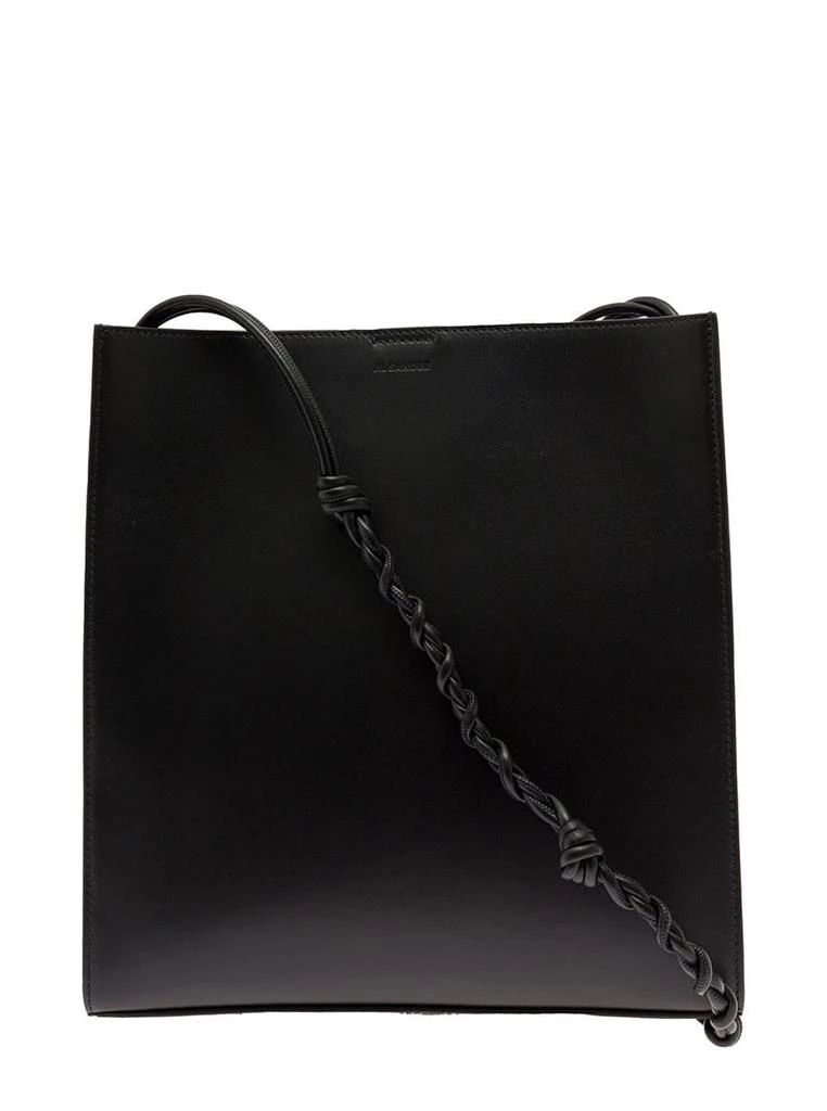 商品Jil Sander|Tangle Black Leather Crossbody Bag Jil Sander Man,价格¥4641,第1张图片