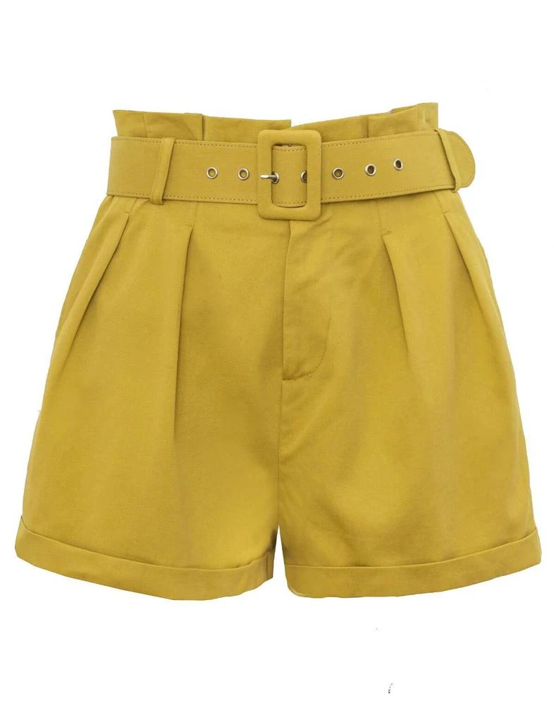商品Pixie Market|Sam Mustard Paperbag Waist Shorts,价格¥843,第4张图片详细描述