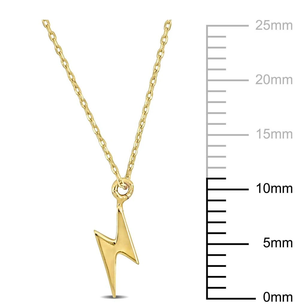 商品Mimi & Max|Lightning Bolt Pendant with Chain in 14k Yellow Gold - 17 in,价格¥862,第3张图片详细描述