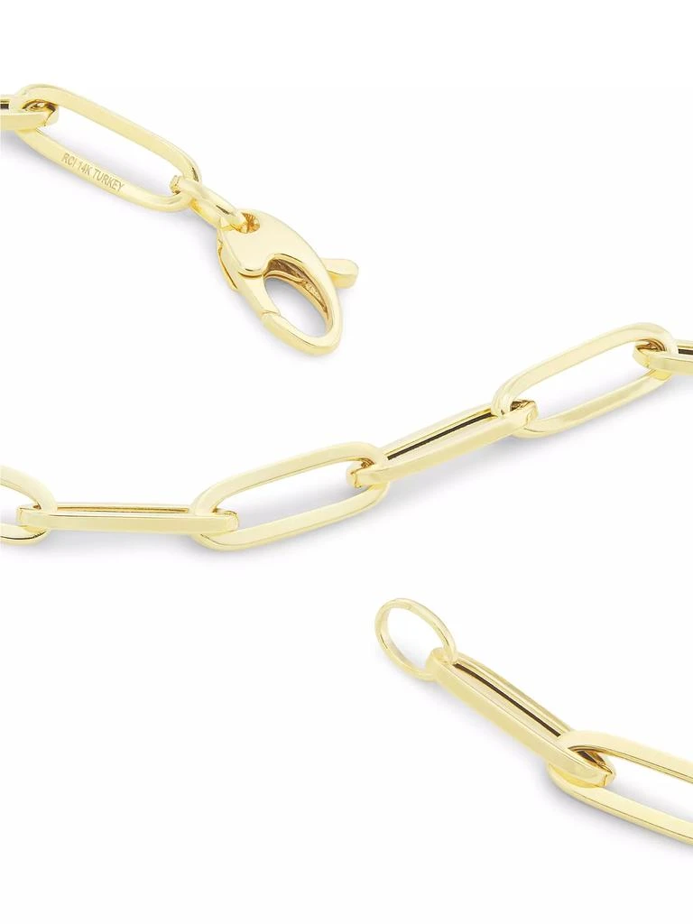 商品Saks Fifth Avenue Collection|14K Yellow Gold Paper Clip Chain Bracelet,价格¥3254,第3张图片详细描述