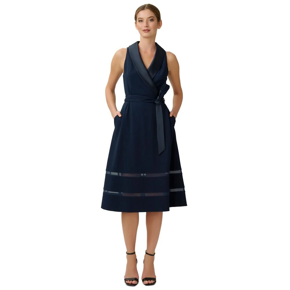 商品Adrianna Papell|Women's Fit & Flare Tuxedo Dress,价格¥703,第3张图片详细描述