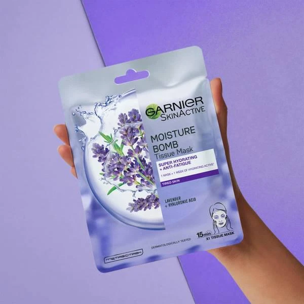 Garnier Moisture Bomb Lavender Hydrating Face Sheet Mask for Fatigued Skin 32g 商品