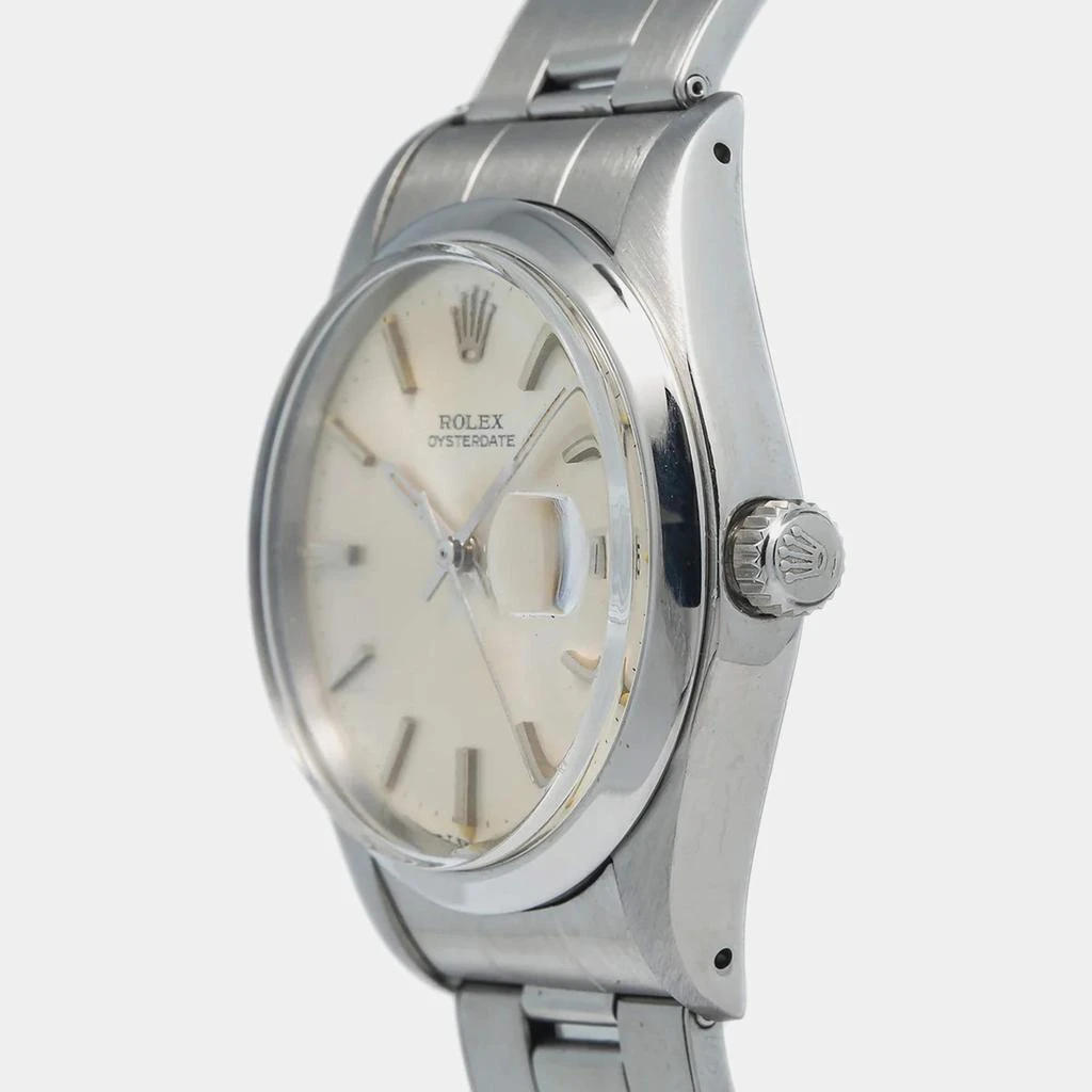 商品[二手商品] Rolex|Rolex Cream Stainless Steel Oysterdate Precision 6694 Men's Wristwatch 34mm,价格¥28338,第3张图片详细描述