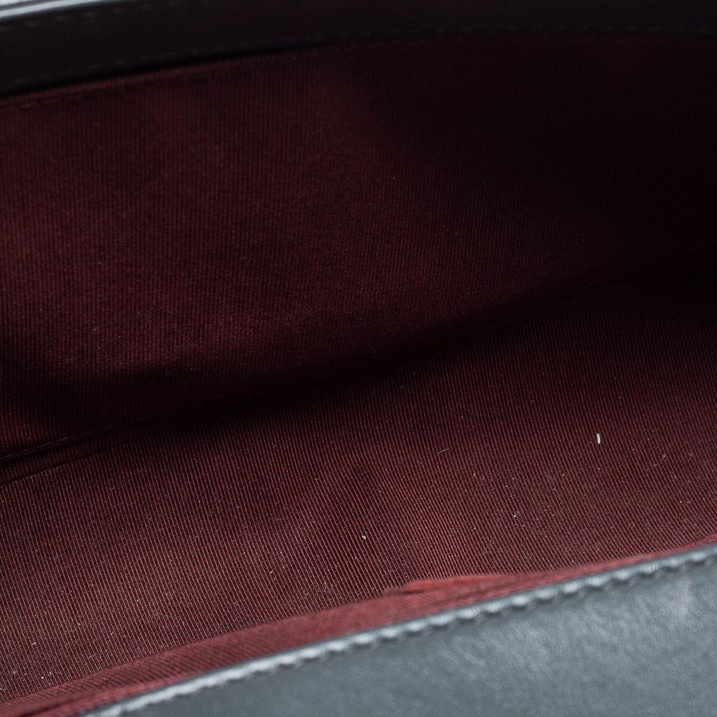 Chanel Dark Grey Chevron Leather Large Boy Shoulder Bag商品第8张图片规格展示