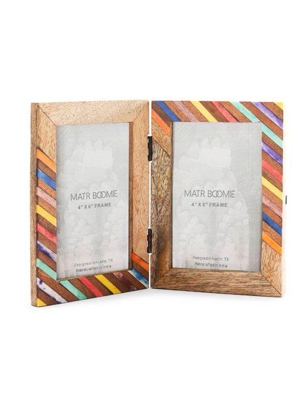 商品Matr Boomie|Banka Mundi Kaveri Mango Wood Double Frame,价格¥429,第2张图片详细描述