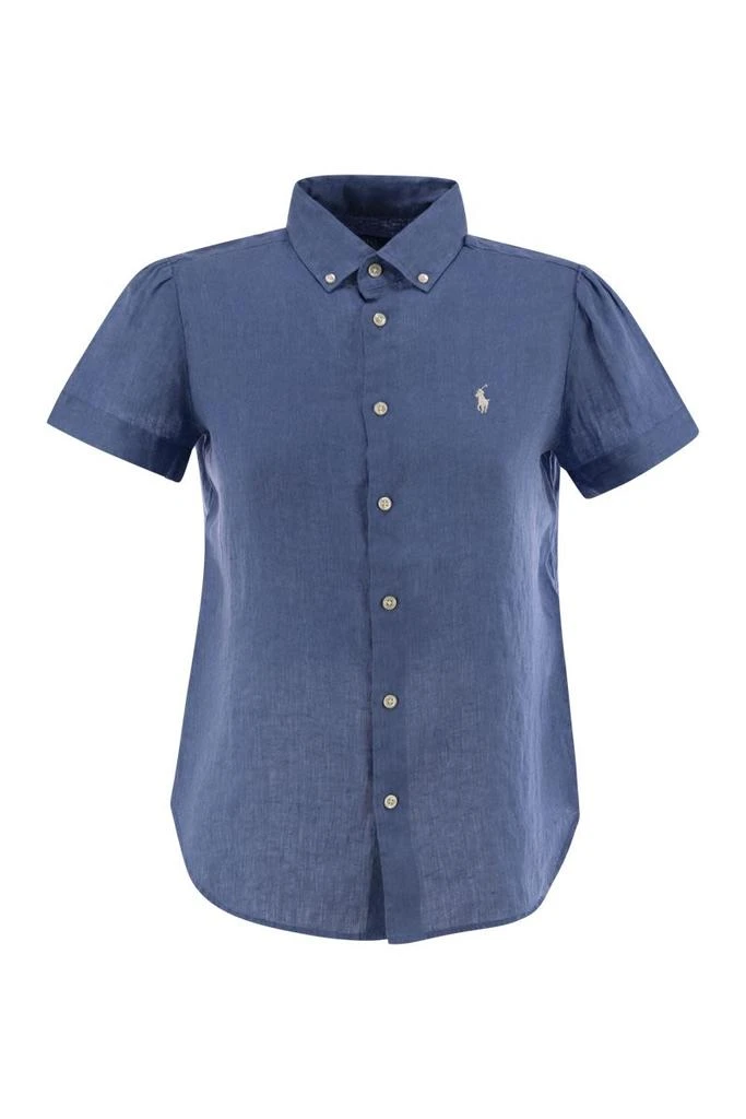 商品Ralph Lauren|LINEN SHORT-SLEEVED SHIRT,价格¥1485,第1张图片