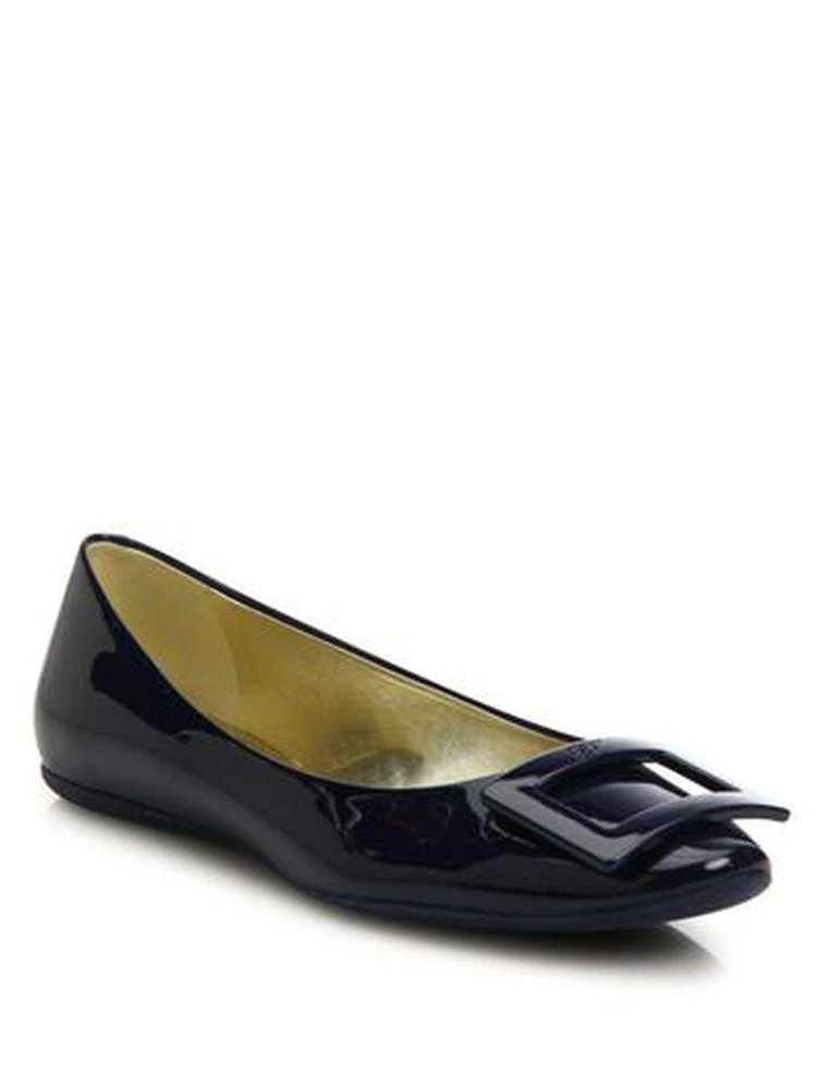 商品Roger Vivier|Roger Vivier - Gommette Patent Leather Ballet Flats,价格¥4130,第1张图片