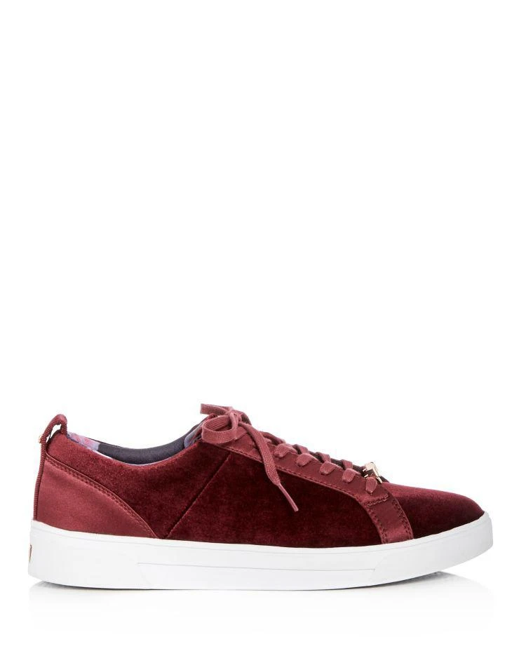 商品Ted Baker London|Women's Kuleib Velvet & Satin Lace Up Sneakers,价格¥440,第2张图片详细描述