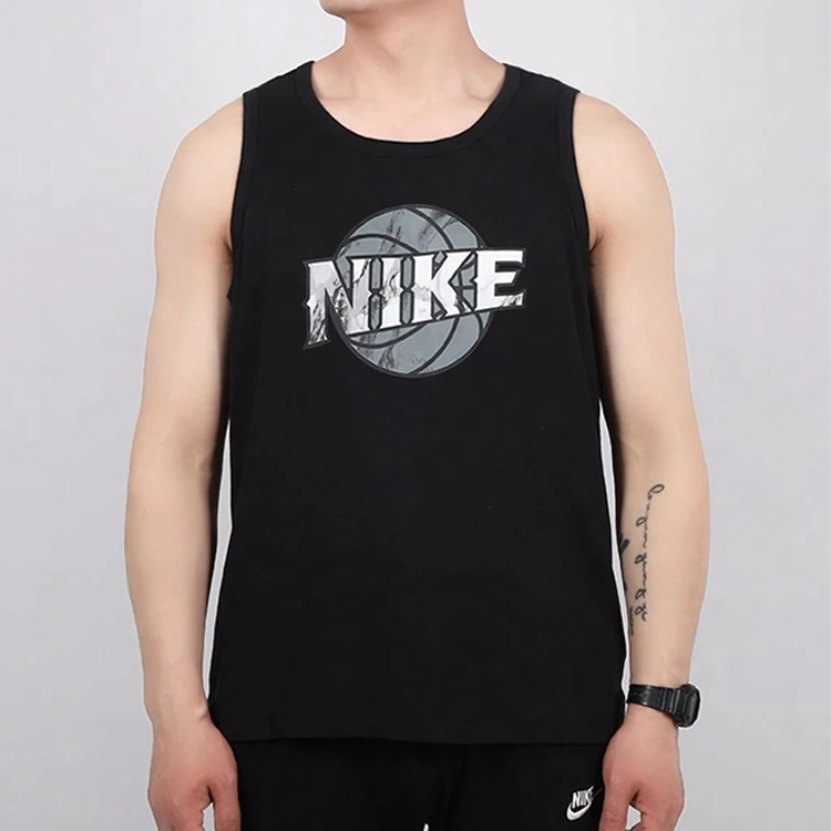 商品[国内直发] NIKE|[预售3天]篮球印花图案运动休闲速干透气无袖背心 男款 黑色,价格¥285,第6张图片详细描述