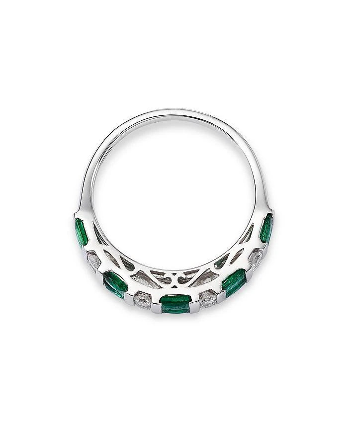商品Bloomingdale's|Emerald & Diamond Band in 14K White Gold - 100% Exclusive,价格¥19434,第3张图片详细描述